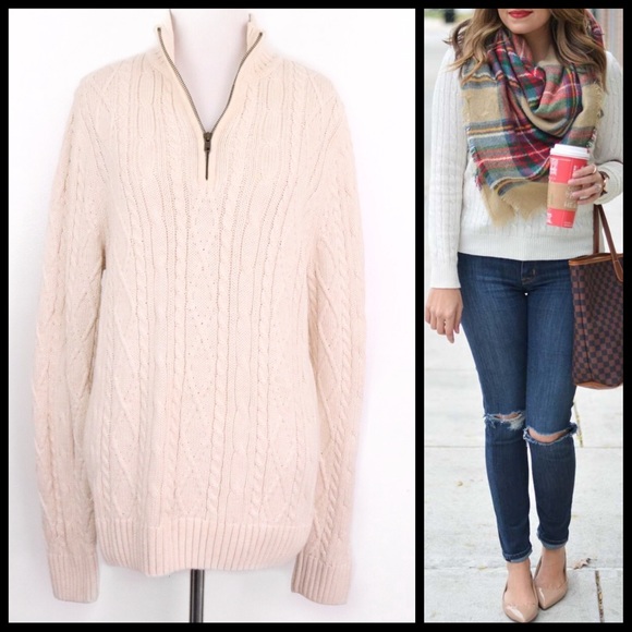 croft & barrow Sweaters - Knit Sweater CROFT + BARROW Cream Pullover